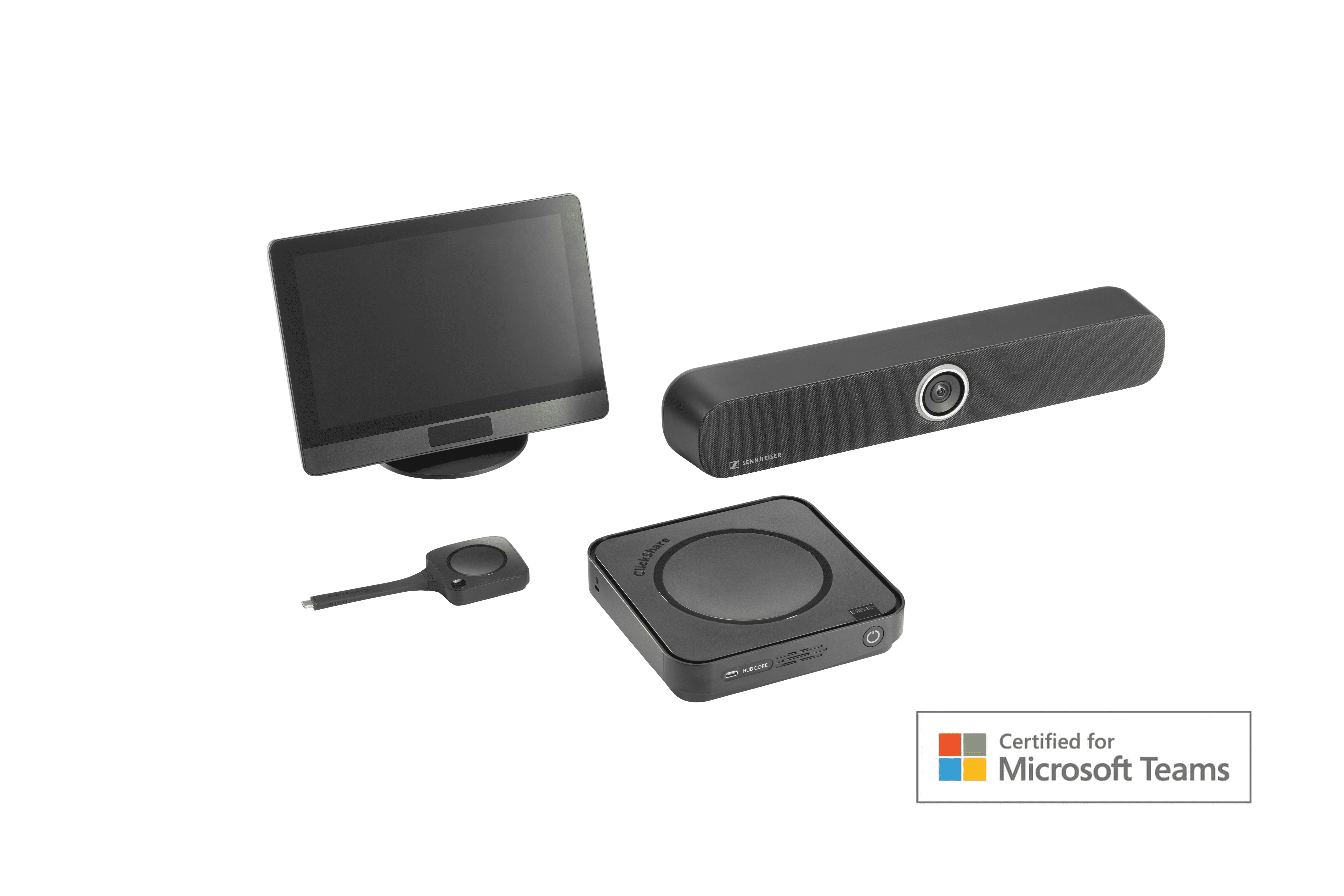 ClickShare Hub Core and Sennheiser TeamConnect Bar S