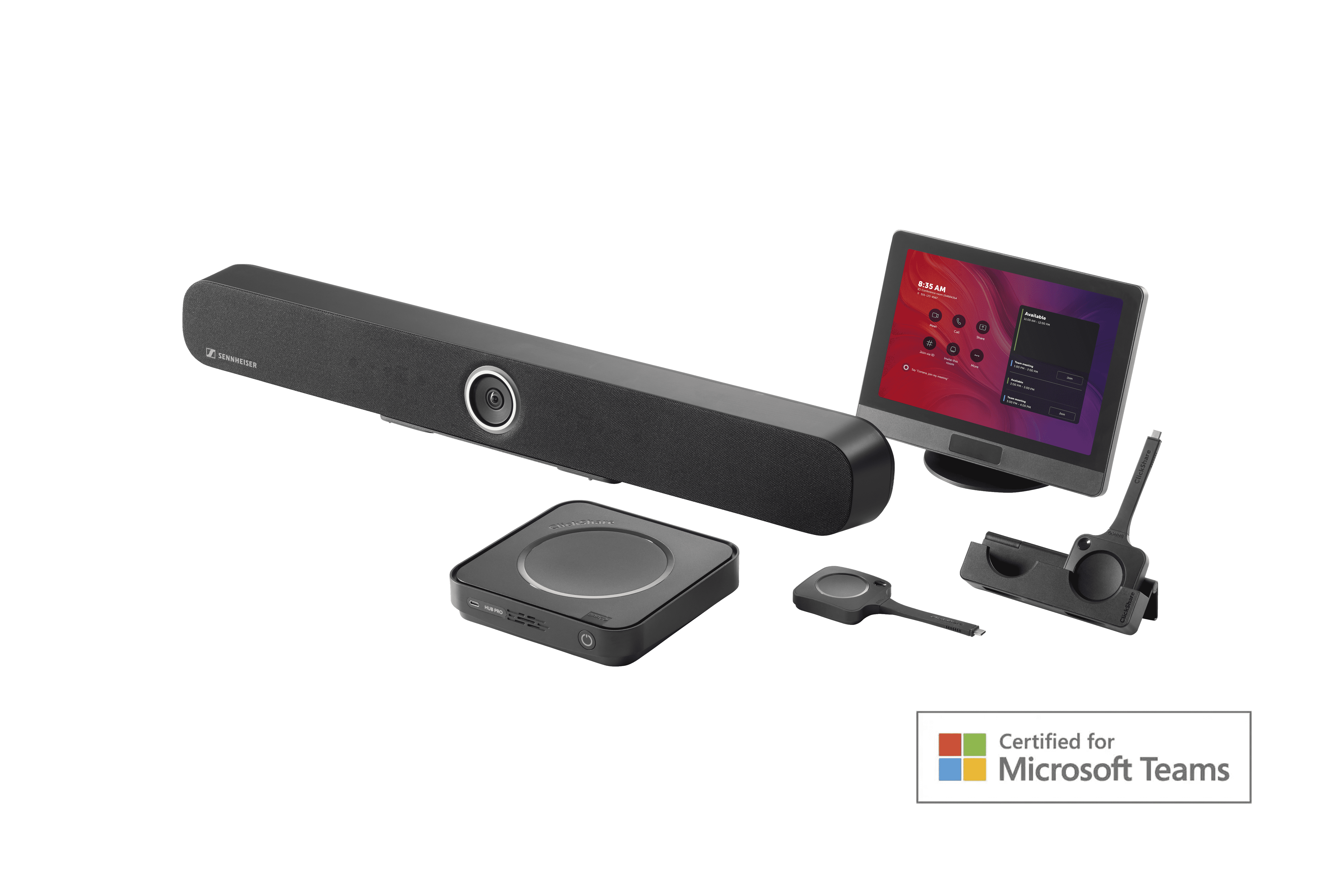 ClickShare Hub Pro and Sennheiser TeamConnect Bar M