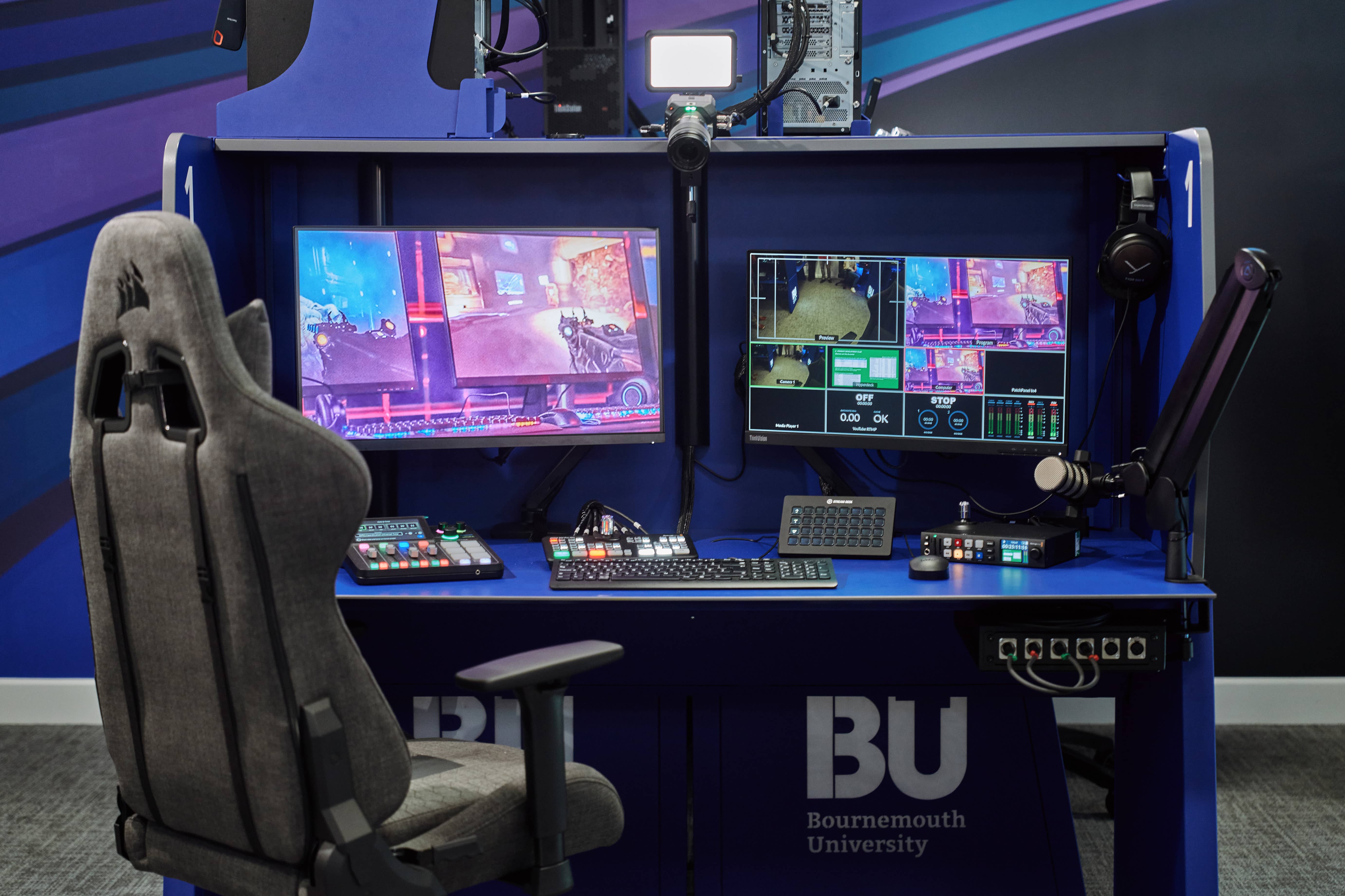 Bournemouth University e-sports desks