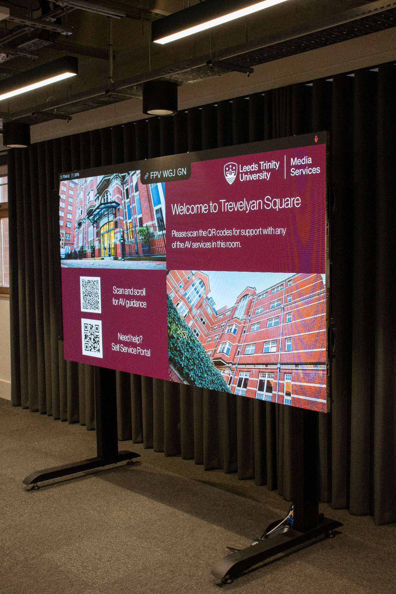 LED wall Leeds Trinity University