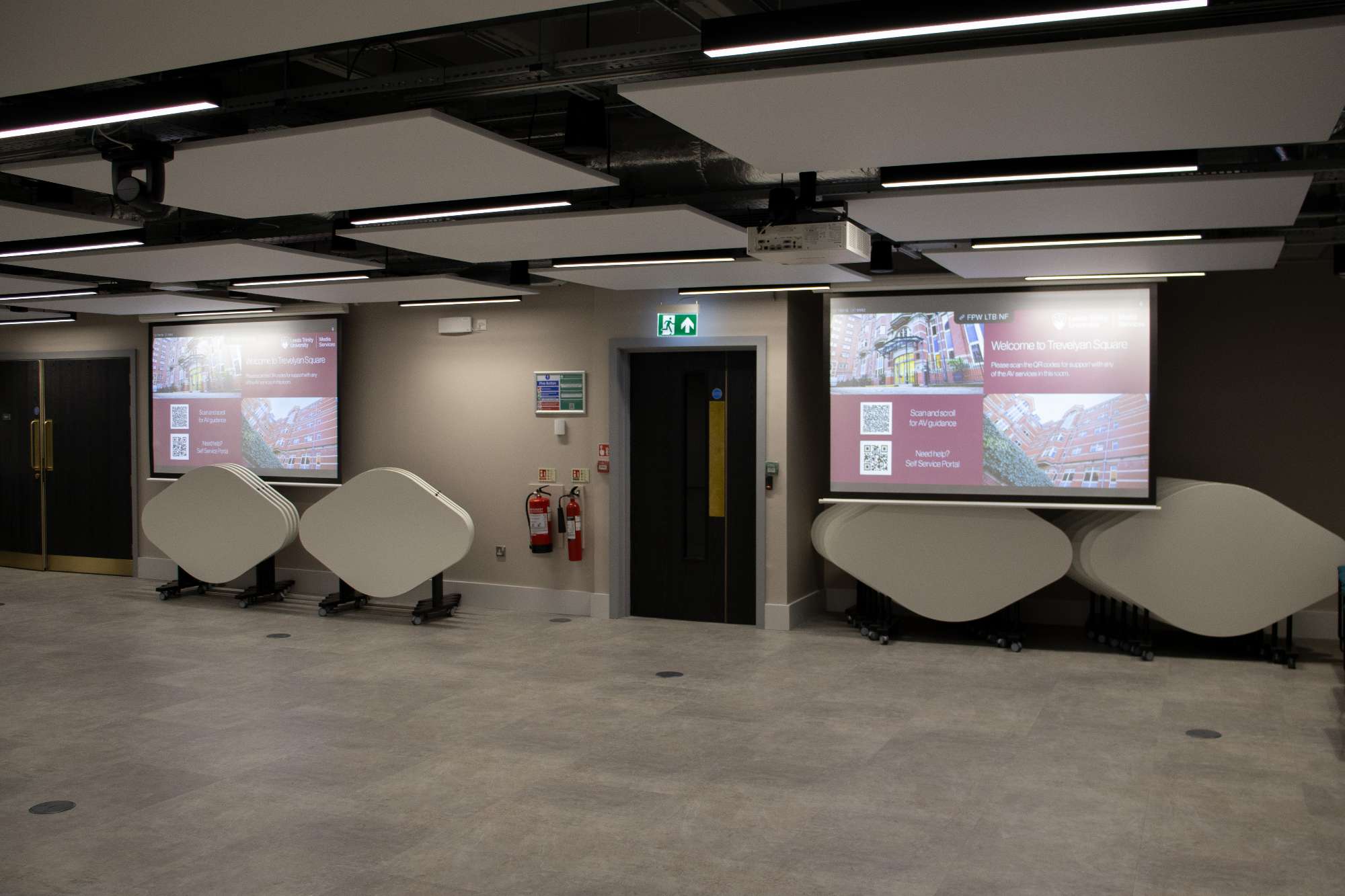 Leeds Trinity University flexible event space AV