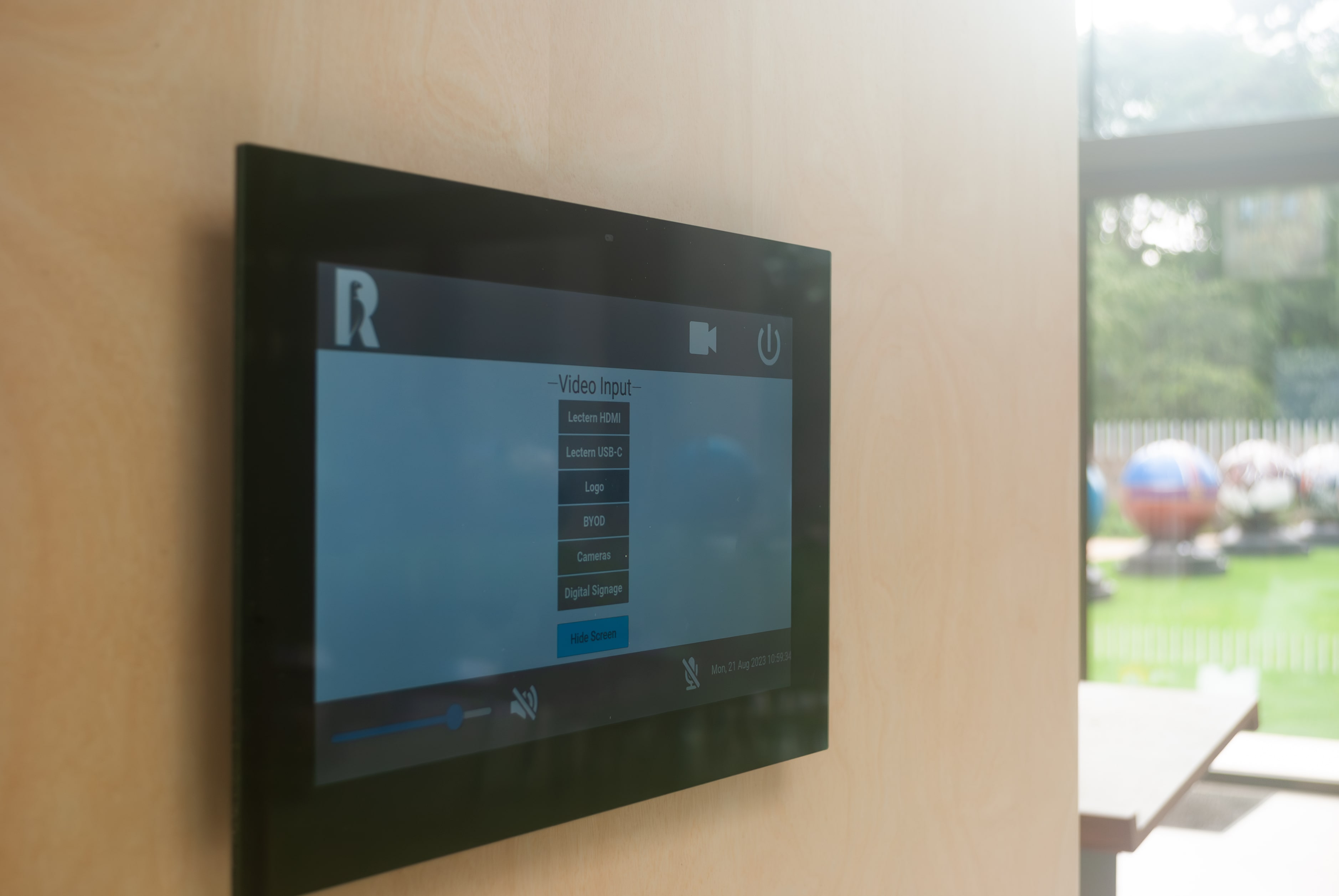 Oxford Rhodes House wall mounted Q-SYS control panel