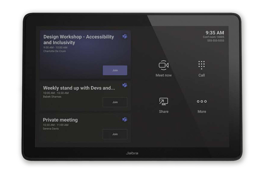 Jabra PanaCast touch panel control